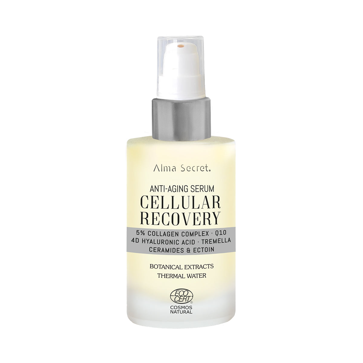 Sérum facial antiedad Cellular Recovery con colágeno vegano, ácido hialurónico y ceramidas para una piel más firme e hidratada - Frontal