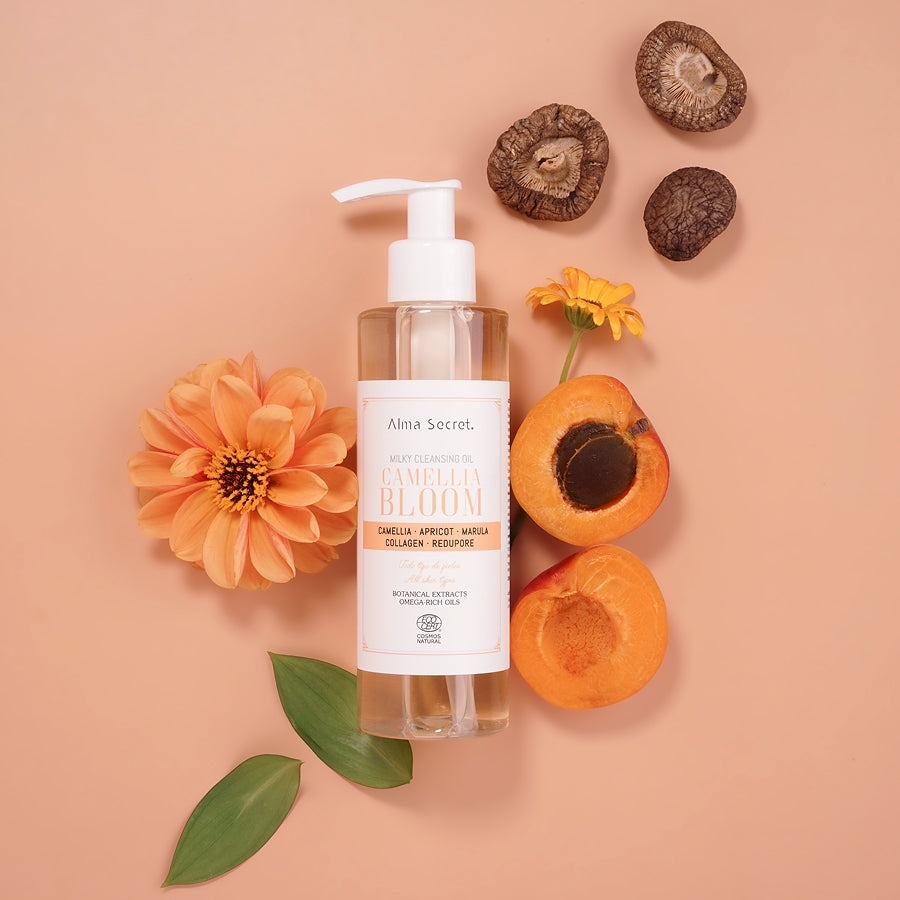 Aceite desmaquillante facial Camellia Bloom con aceite de camelia y escualano para limpiar e hidratar la piel - Ambiente