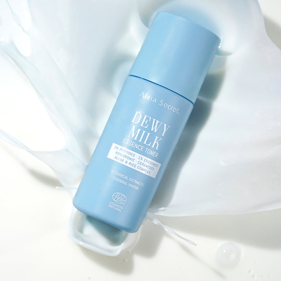 Tónico hidratante facial Dewy Milk Essence Toner con exosomas, ceramidas y ácido hialurónico para una piel luminosa - Ambiente